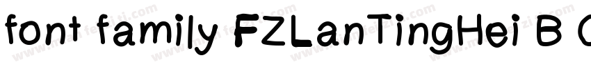 font family FZLanTingHei B GBK字体转换